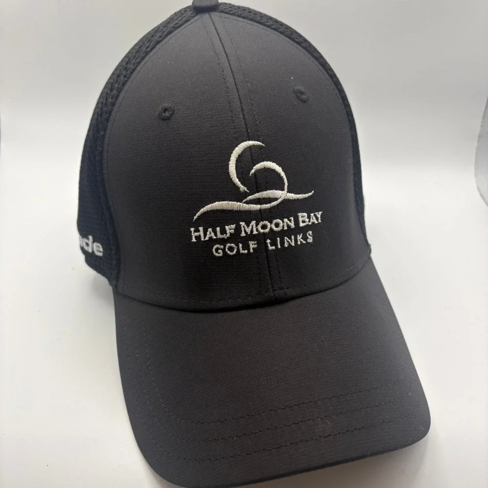 Half Moon Bay Golf Links Adidas TaylorMade Hat L/XL Black Classic Activewear Cap